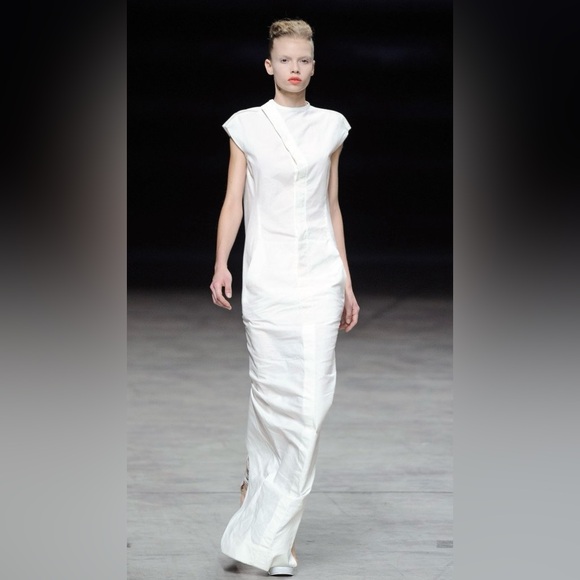 RICK OWENS Khaki Pillar Maxi Dress - Picture 11 of 11